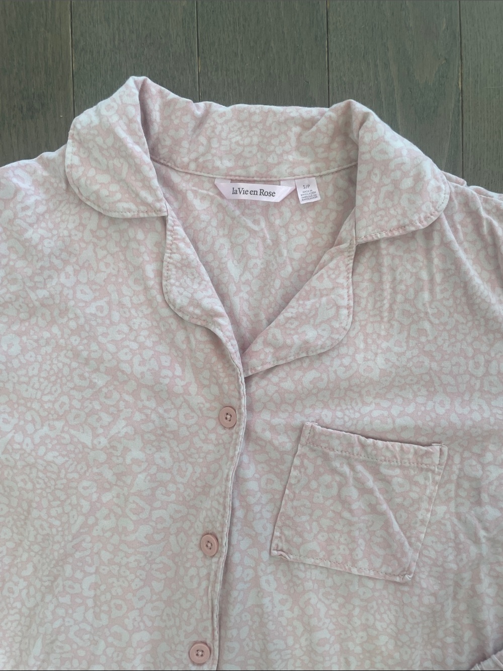 La Vie En Rose Soft Pink Short-Sleeve Pajama Set Size Small - Picture 5 of 8